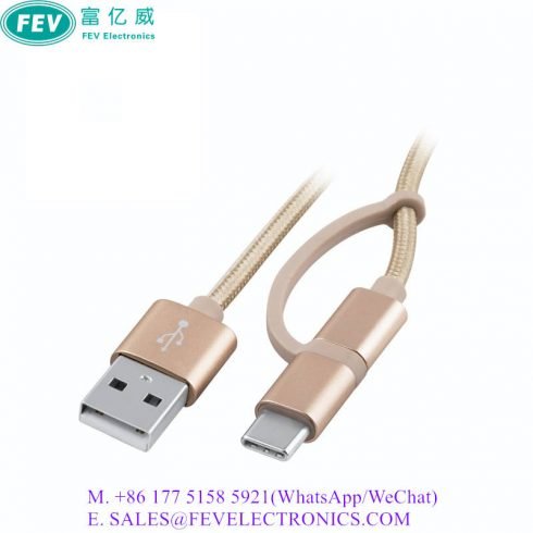 USB 2.0 AM to CM 2 in 1 USB Cable
