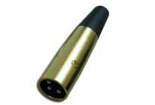 XLR 3 POLES MALE CONNECTOR NICKEL PLATED