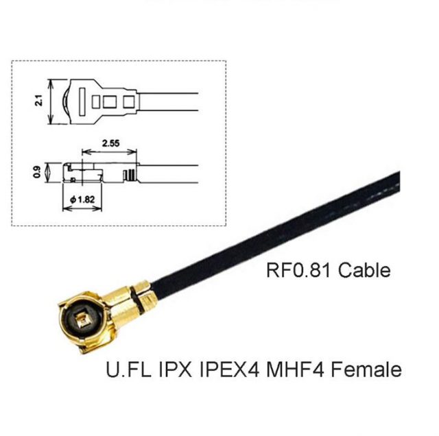 0.81MM Coax Cable 50 OHM for U.FL IPOEX MHF3 and MHF4