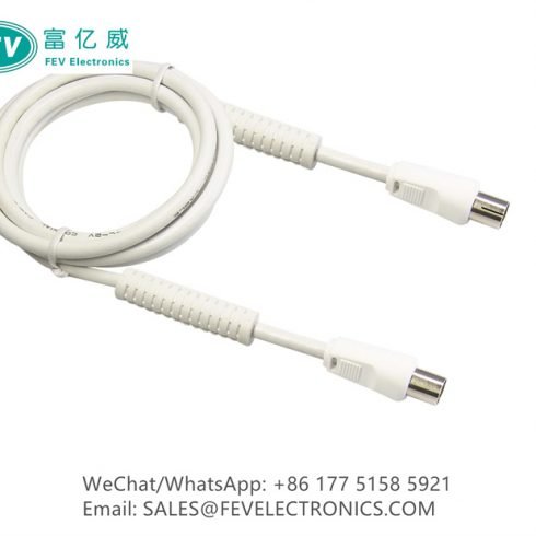 IEC ANTENNA CABLE MALE TO FEMALE CLASS A 75DB WITH FERRITES