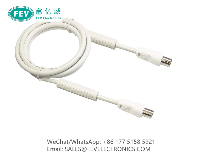 IEC ANTENNA CABLE MALE TO FEMALE CLASS A 75DB WITH FERRITES