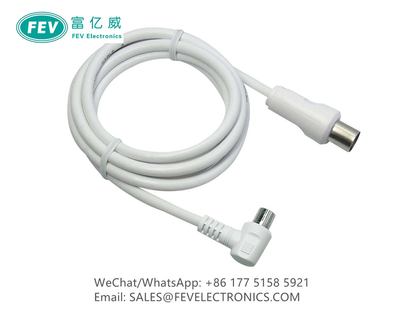 IEC ANTENNA 9.5MM RF CABLE MALE TO MALE STRAIGHT TO RIGHT ANGLE TYPE CLASS A A+ A++