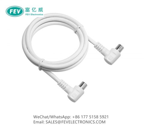 IEC ANTENNA 9.5MM RF CABLE MALE TO FEMALE L RIGHT ANGLE TYPE FEV10-2024