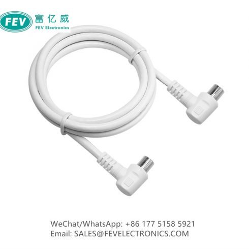 IEC ANTENNA 9.5MM RF CABLE MALE TO FEMALE L RIGHT ANGLE TYPE FEV10-2024