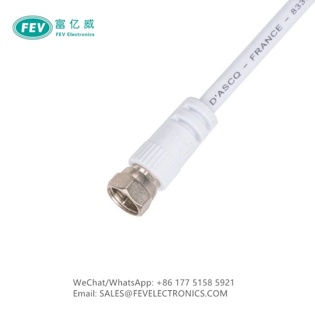 FEV10-2030 F MALE TO MALE RF ANTENNA SAT TV CABLE SCREEN SHIELD CALSS A A+