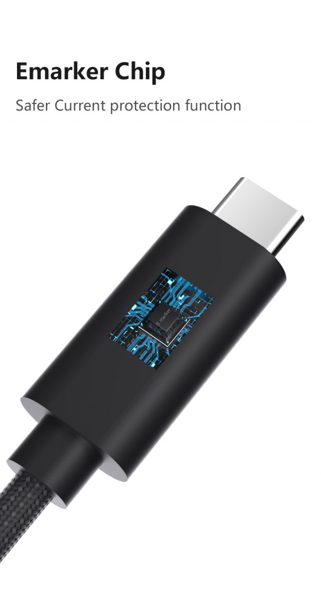 USB4 Cable with Emarker Chip Safer Current protection function USB4 Thunderbolt Cable
