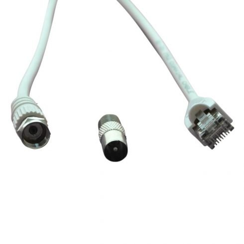 F Male to RJ45 Balun Coax Cat5 Cat6 Cable