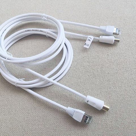 Balun TV Converter Cable PAL IEC 9.5 TV male to RJ45 male coax cable