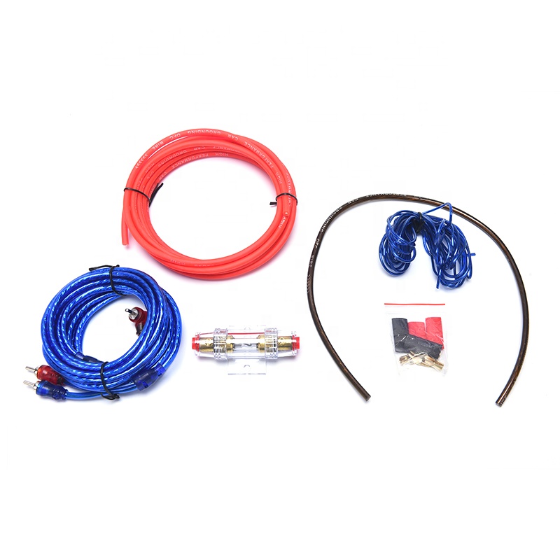 Car Audio Speakers Wiring kits Cable Amplifier Subwoofer Speaker Installation Wires Kit 10GA Power Cable 60 AMP Fuse Holder2