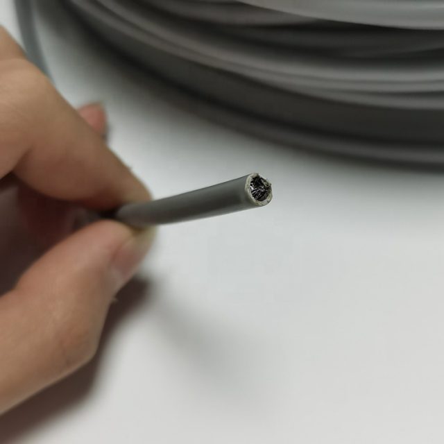 Armoured optic fiber cable Grey Black PVC POF Cable OD 6.0MM Optische Cable