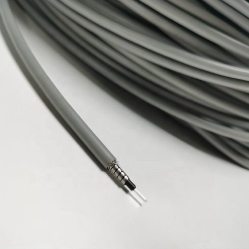 Armoured optic fiber cable Po Grey Black PVC POF Cable Diameter 6.0MM Optische Cable