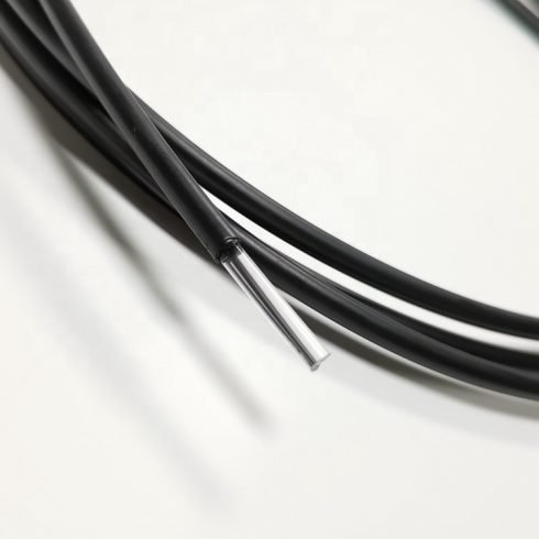 Black Color PE Fiber Optic Plastic Cable For Communication And Transmission