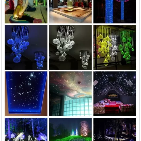 Fiber Optic Application for lighting decoration bare fiers