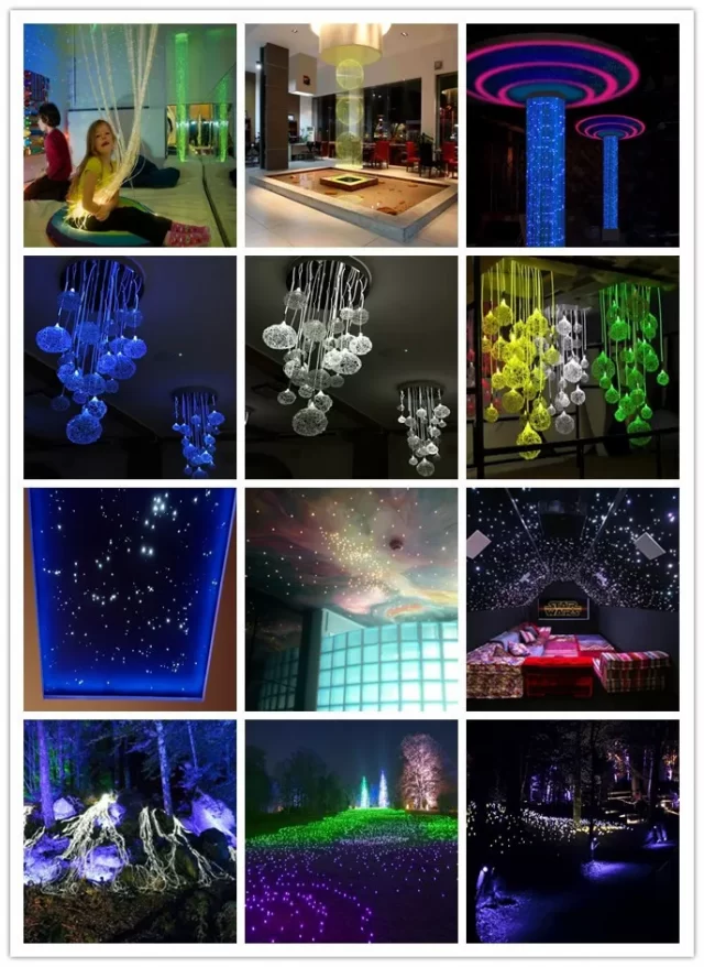 Fiber Optic Application for lighting decoration bare fiers