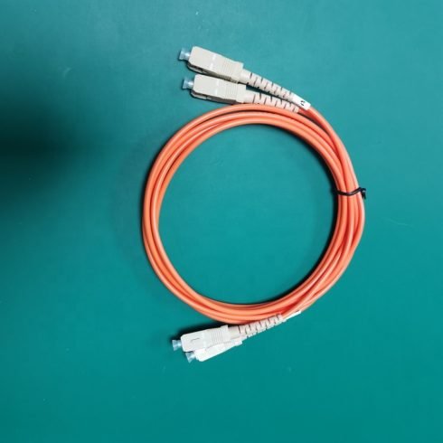 Orange SC-SC Fiber Optic Patch Cord Glass Fiber