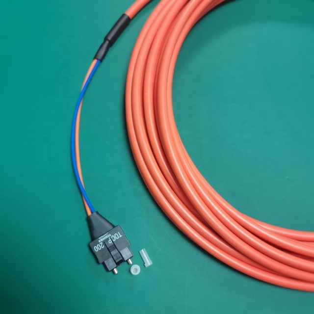 Toshiba TOCP200 fiber optic cable JIS F07 orange color with protection jacket