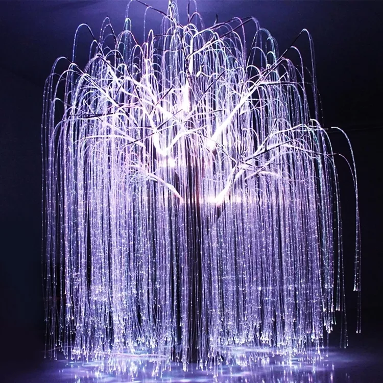 Color Changeable glow fiber tree lighting For Christmas Decorate