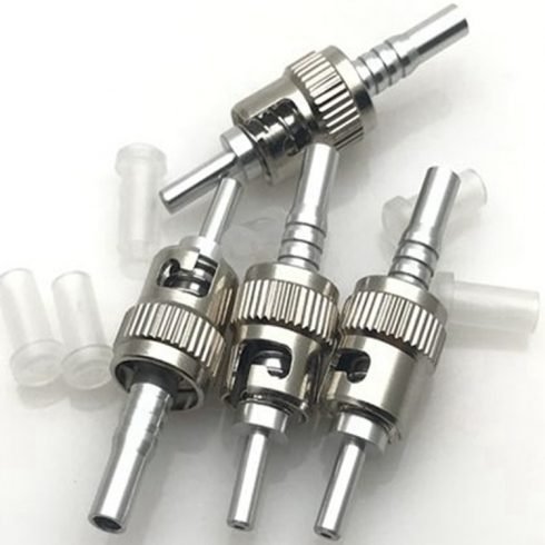 Fiber optic ST connector for electrical machines