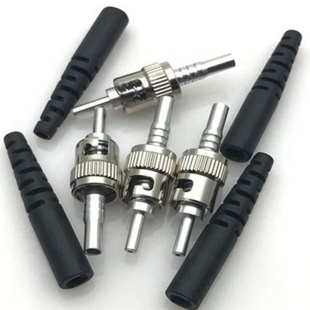Fiber optic ST connectors for electrical machines