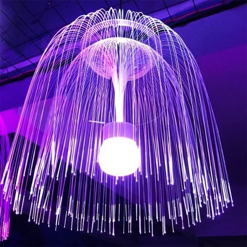 LED Holiday Light Big Events Decor Optical Lighting Jellyfish Fiber