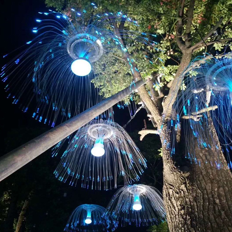 Light Big Events Decor Optical Lighting Jellyfish Fiber LED Holiday