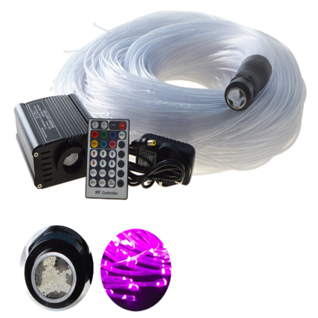 decorative fiber optic light cable light source device and remote control