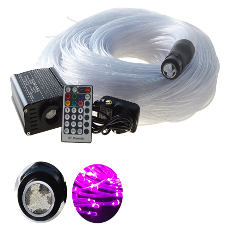 decorative fiber optic light cable light source device and remote control