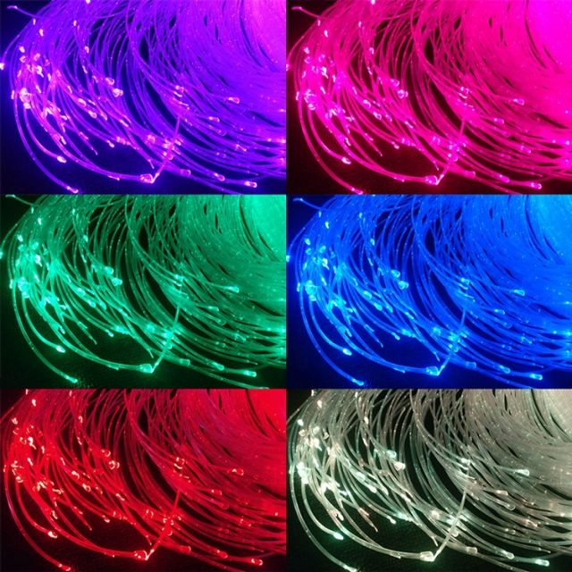 decorative fiber optic light cable light source with power cord