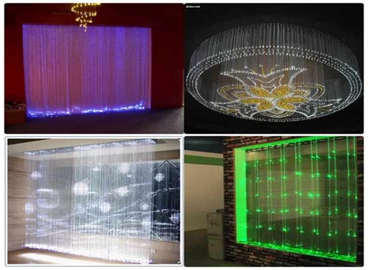 fiber optic lighting cable glow pmma optic fiber cables