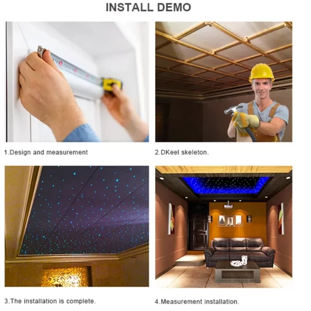 install demo for the fiber optic light star ceiling kit