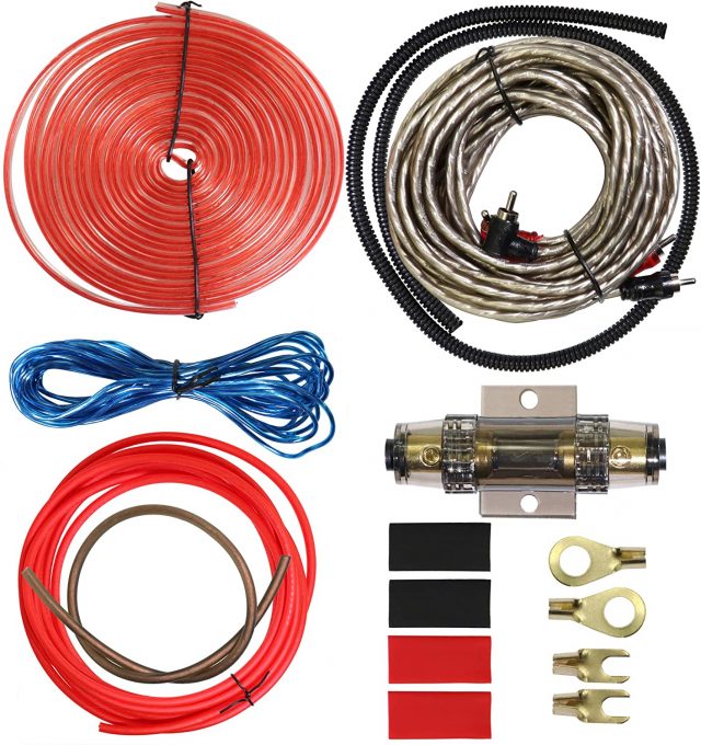 8 Gauge Car Amp Wiring Kit - Welugnal Amp Power Wire Amplifier Installation Wiring Wire Kit, Power, Ground, Remote Cable, RCA Cable,Speaker Wire, Split Loom Tubing Fuse Holder Subwoofers Wiring kit