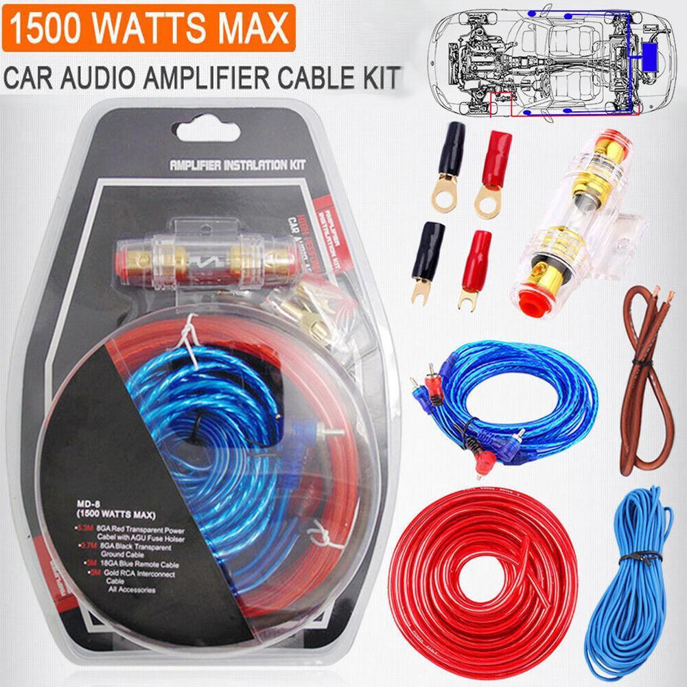 Car Audio Speakers Wiring kits Cable Amplifier Subwoofer Speaker  Installation Wires Kit 10GA Power Cable 