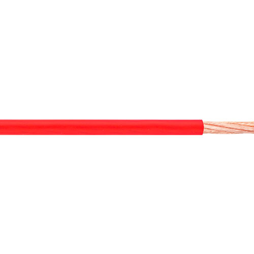 Car Auto power cords 8 ga 8AWG power cable 7.4mm sq od 6.5mm 50m spool flexible matte transparent pvc red color