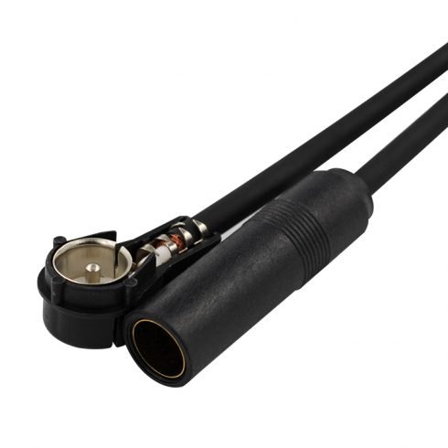 CAR RADIO ANTENNA CABLE PLUG TO L SOCKET RIGHT ANGLE FEV-CAP219