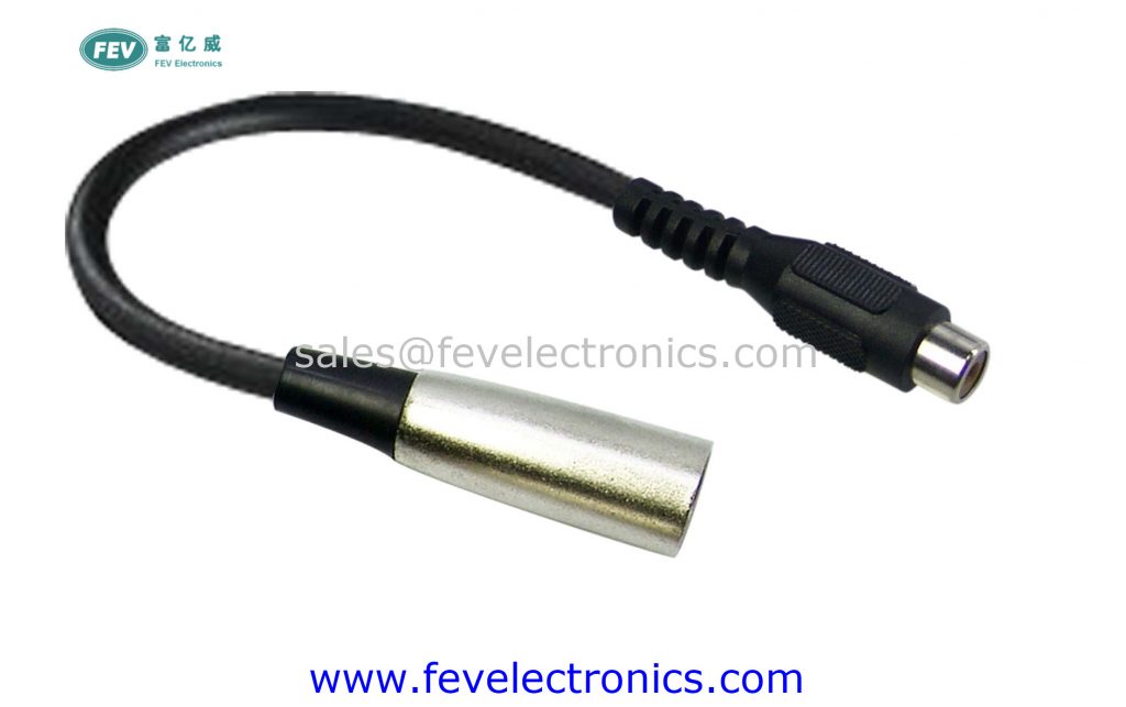 MICROPHONE CABLE RCA JACK FEMALE TO XLR MALE FEV10-1032