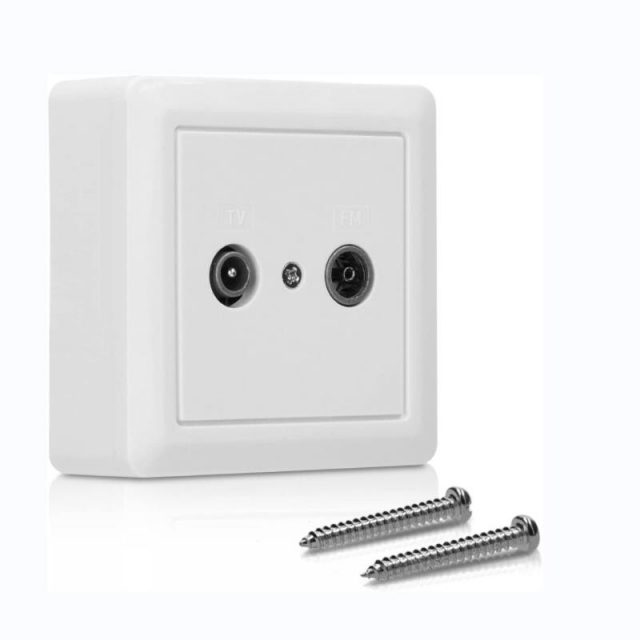 WALL OUTLET SOCKETS TV+FM WITH FACE PLATE