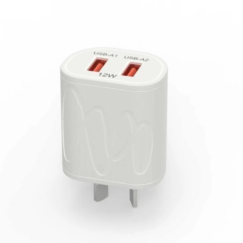 AU Standard Wall Travel Charger 5V 12W with 2 USB A port output