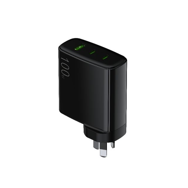 AU Standard wall charger travel charger 100W with 2 USB C Ports and USB A Port