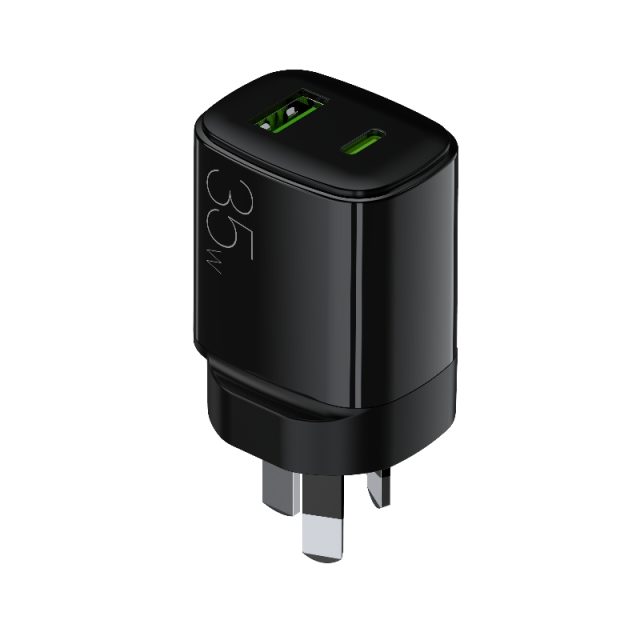 AU Standard wall charger travel charger 35W with USB-C port USB A Port