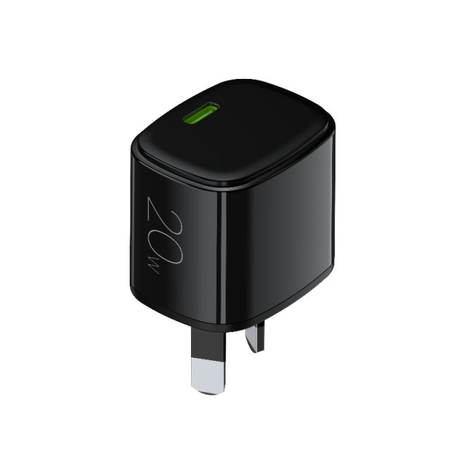 Australia standard travel wall chargers with USB C outlet 20W fast charge