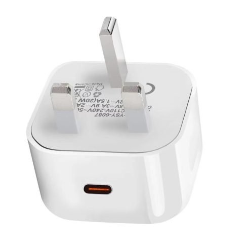 UK Wall Travel Charger USB-C Port for Cell Phone Fast Charge