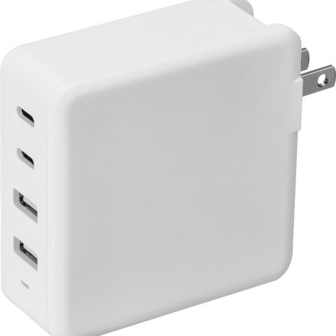 US Plug Quick Charging Wall Charger 4 Ports 2 USB-C 2 USB-A PD for cell phone