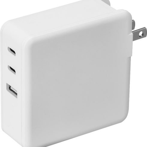 US Plug Wall Charger 3 Ports 2xUSB-C USB-A Quick Charging PD for cell phone